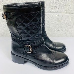 AQUATALIA Quilted Leather Moto Boots
